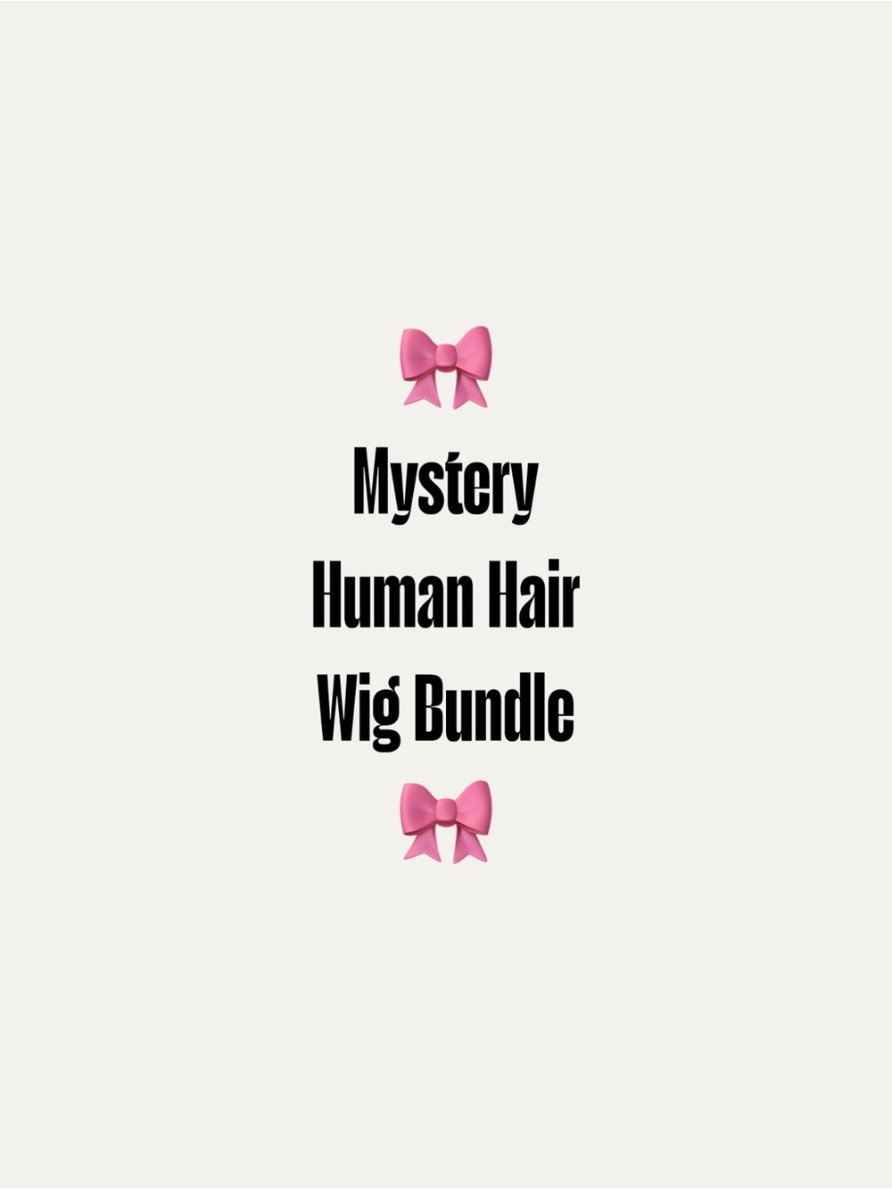 Mystery Human Hair Wig Bundle